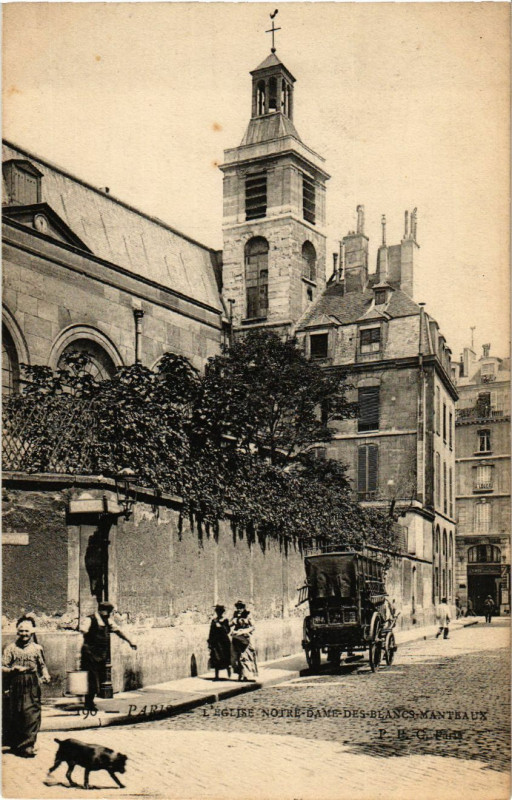 Carte postale ancienne Paris 4e Eglise N. D. des Balncs Manteaux. à Paris 4e