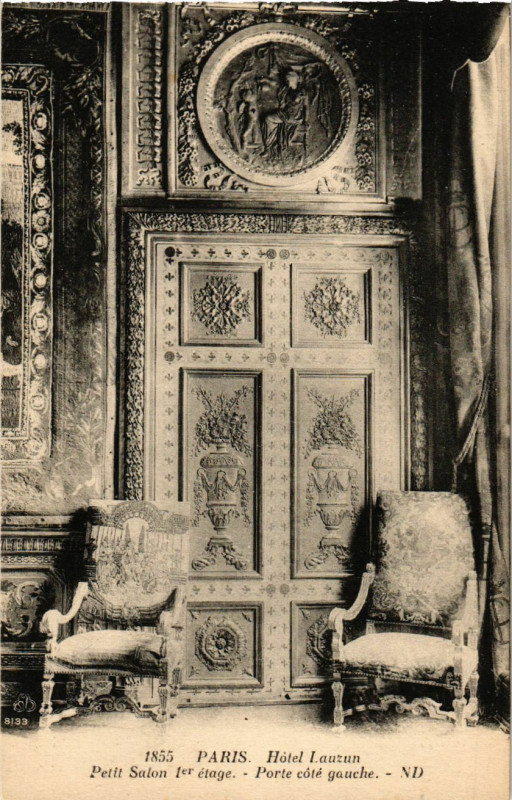 Carte postale ancienne Paris 4e Hotel Lauzun. Petit Salon 1er etage à Paris 4e