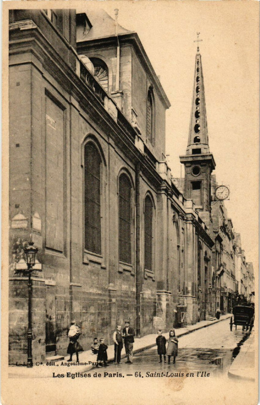 Carte postale ancienne Saint-Louis en l'Ile à Paris 4e
