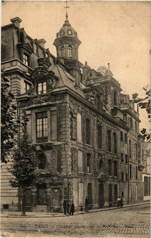 Carte postale ancienne Paris 4e College Massillon. à Paris 4e