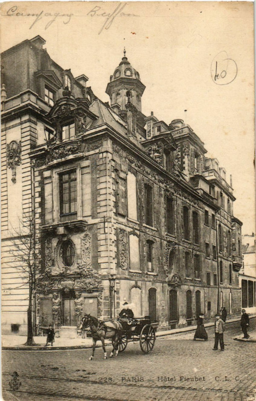Carte postale ancienne Paris 4e Hotel Fleubert. à Paris 4e