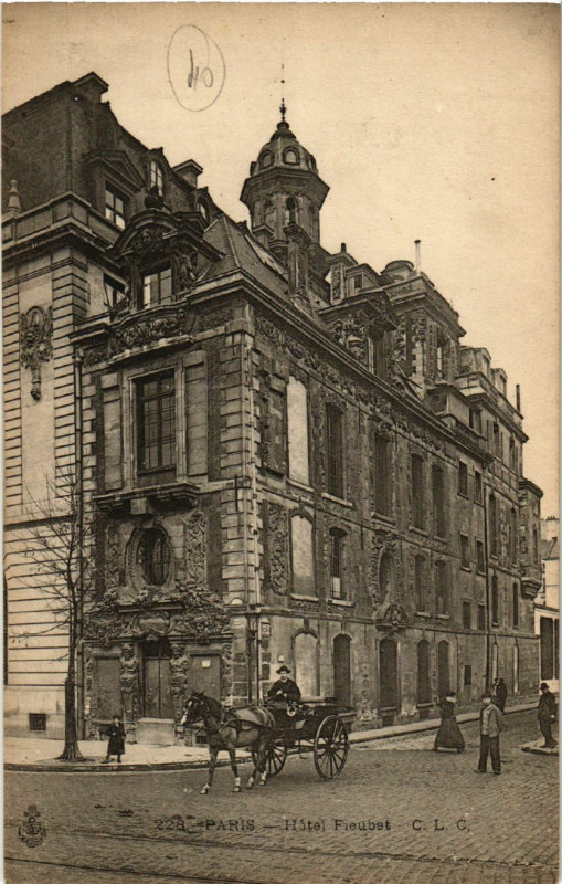 Carte postale ancienne Paris 4e Hotel Fleubert. à Paris 4e