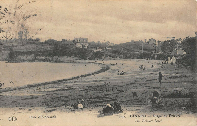 Carte postale ancienne Dinard Plage Du Prieure à Dinard