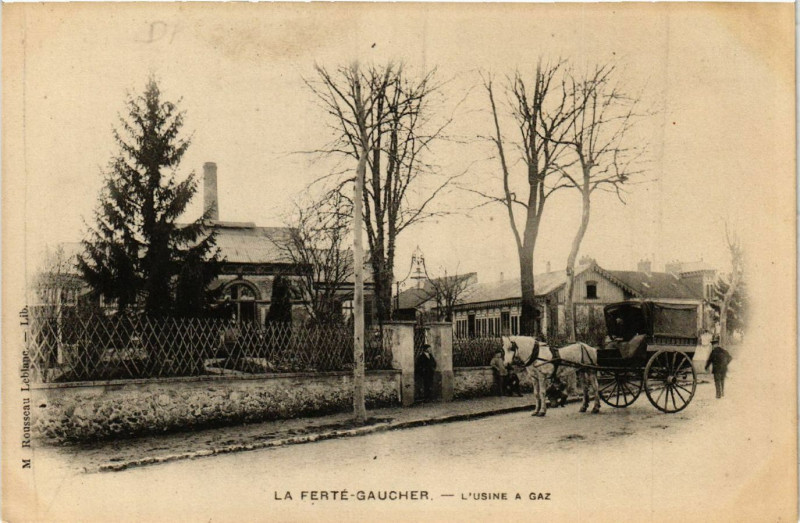 Carte postale ancienne La Ferte-Gaucher - L'Usine a Gaz à La Ferté-Gaucher