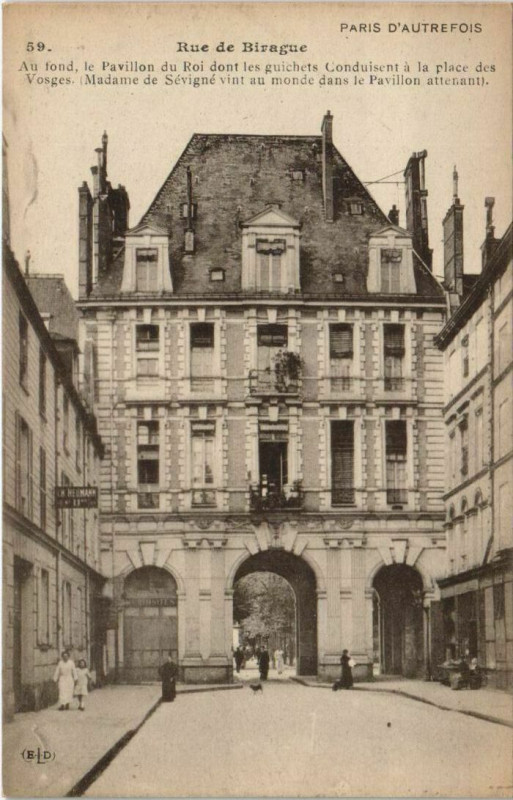Carte postale ancienne Paris 4e Rue de Birague à Paris 4e