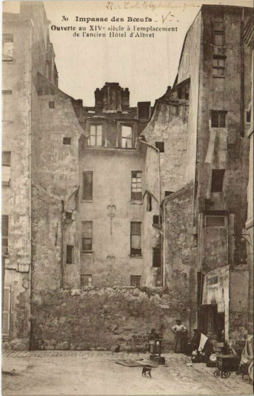 Carte postale ancienne Paris 5e Impasse des Boeufs à Paris 5e