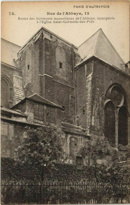 Carte postale ancienne Paris 6e 13, Rue de l'Abbaye à Paris 6e