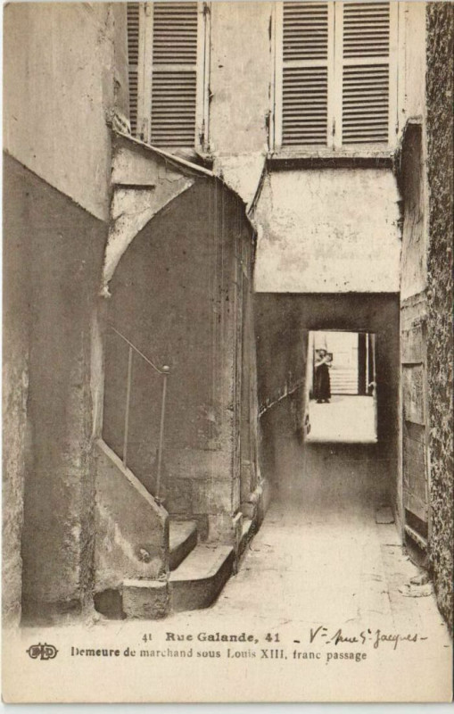 Carte postale ancienne Paris 5e 41, Rue Galande à Paris 5e