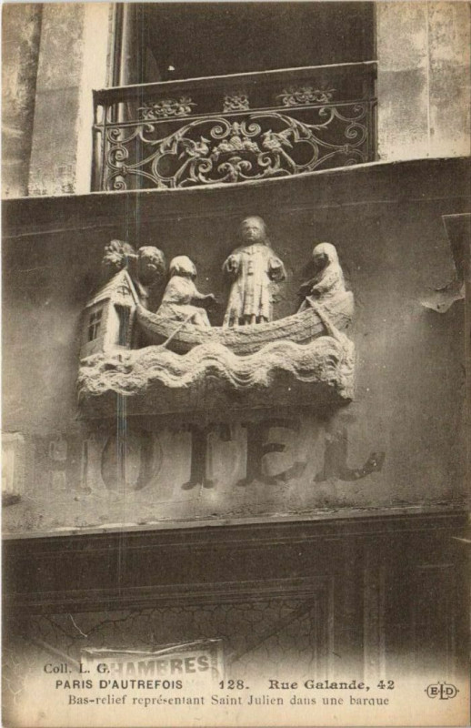 Carte postale ancienne Paris 5e 42, Rue galande à Paris 5e