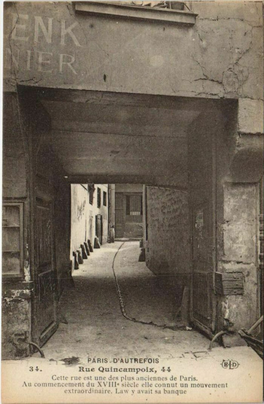 Carte postale ancienne Rue Quincampoix, 44 à Paris 4e