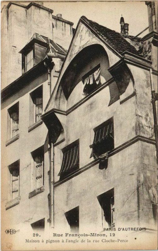 Carte postale ancienne Paris 4e 12, Rue Francois-Miron à Paris 4e