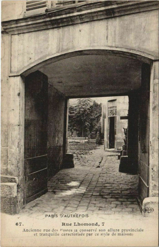 Carte postale ancienne Paris 5e 7, Rue Lhomond à Paris 5e