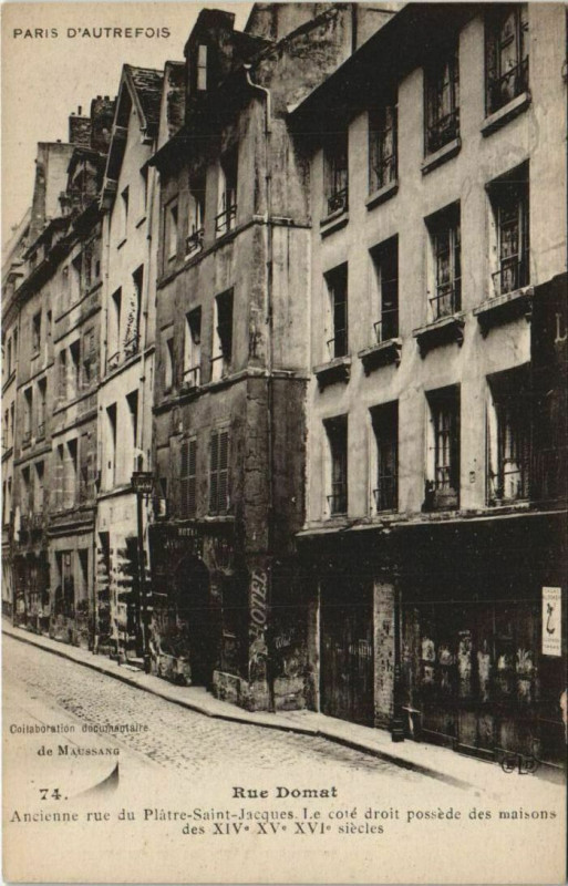 Carte postale ancienne Paris 5e Rue Domat à Paris 5e