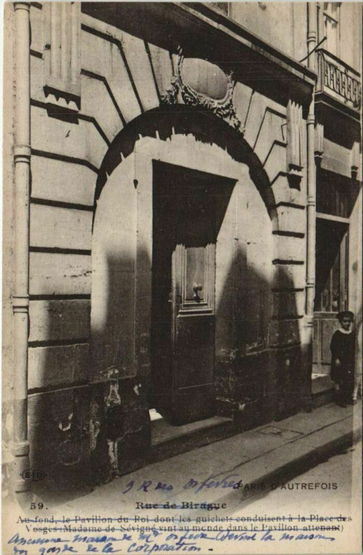 Carte postale ancienne Paris 4e Rue de Birague à Paris 4e