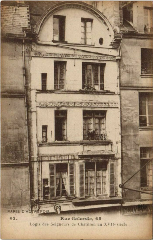 Carte postale ancienne Paris 5e 65, Rue Galande à Paris 5e