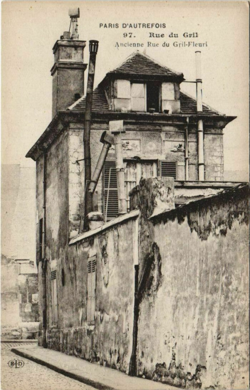 Carte postale ancienne Paris 5e Rue du Gril à Paris 5e