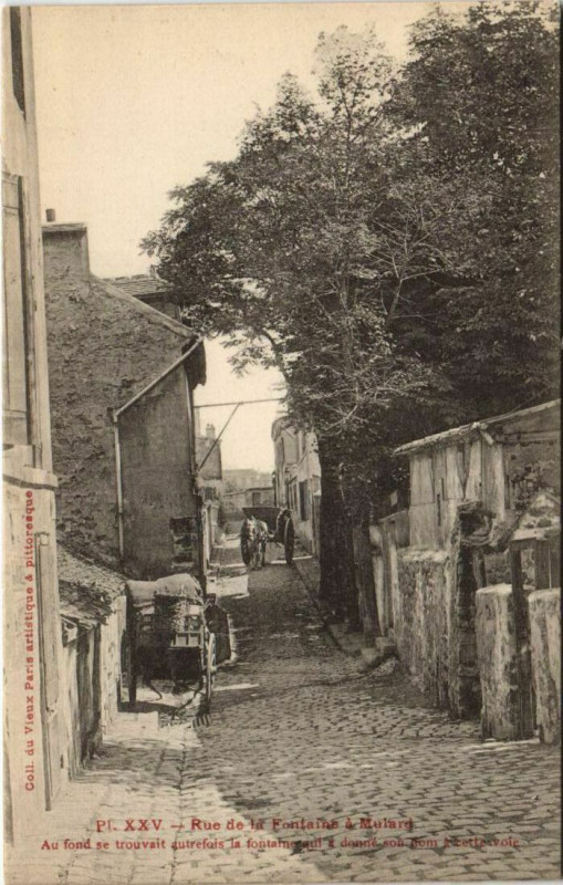 Carte postale ancienne Paris 13e Rue de la Fontaine a Mularde à Paris 13e