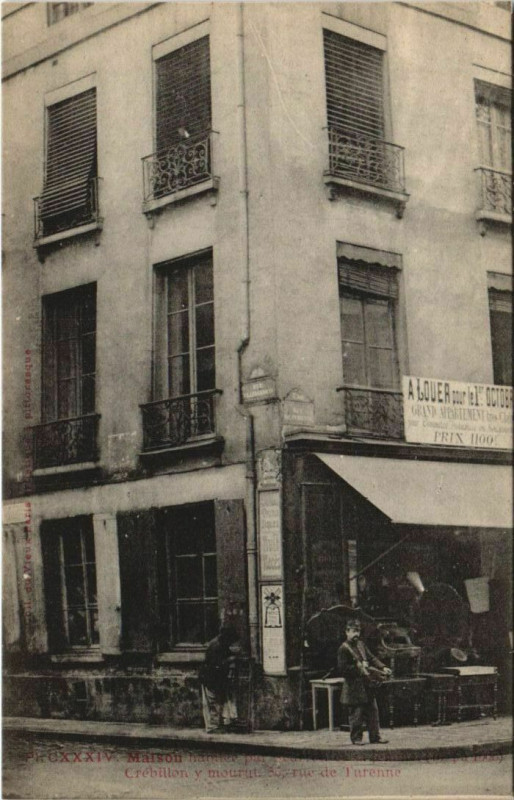 Carte postale ancienne Paris 3e 56, rue de Turenne à Paris 3e