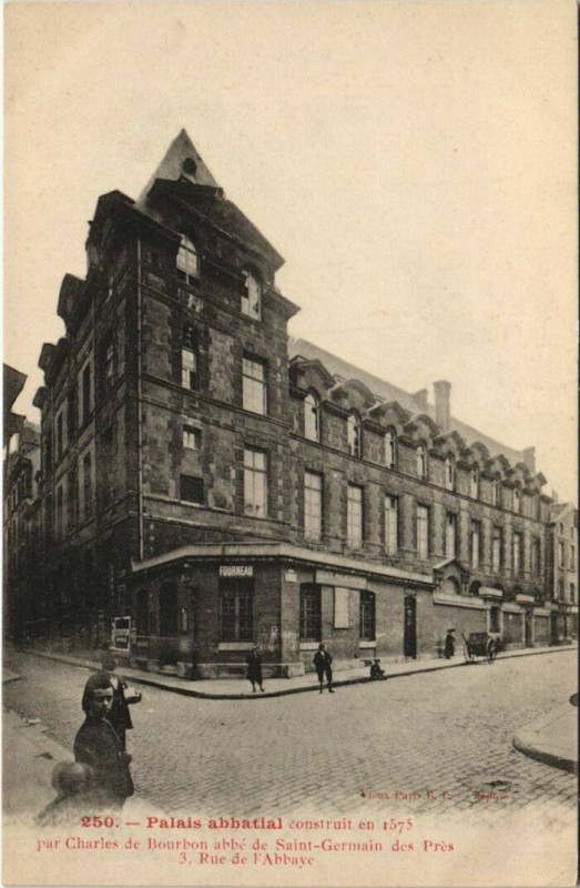 Carte postale ancienne Paris 6e 3, rue de l'Abbaye palais abbatial à Paris 6e