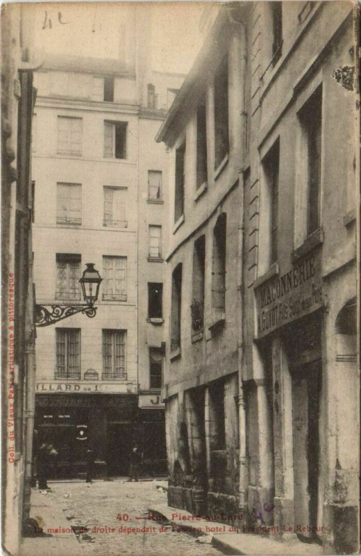 Carte postale ancienne Paris 4e Rue Pierre-au-lard à Paris 4e