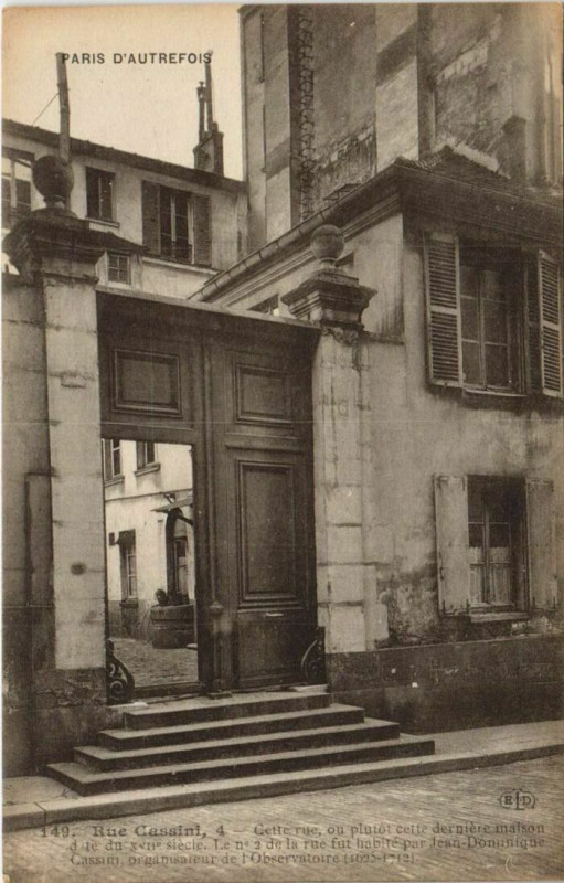 Carte postale ancienne Rue Cassini à Paris 14e