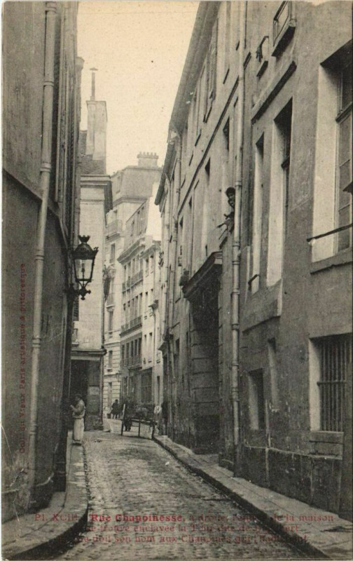 Carte postale ancienne Paris 4e Rue Chanoinesse à Paris 4e