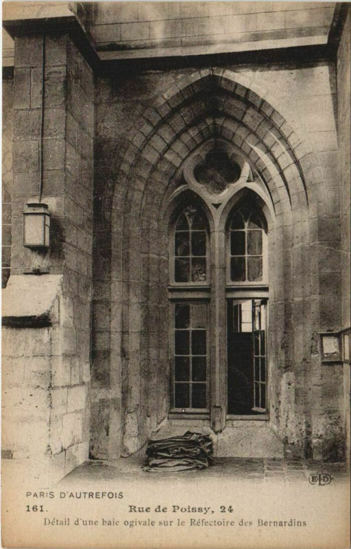 Carte postale ancienne Paris 5e 24, rue de Poissy Refectoire des Bernardins à Paris 5e
