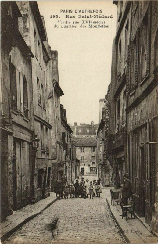 Carte postale ancienne Paris 5e Rue Saint-Médard à Paris 5e