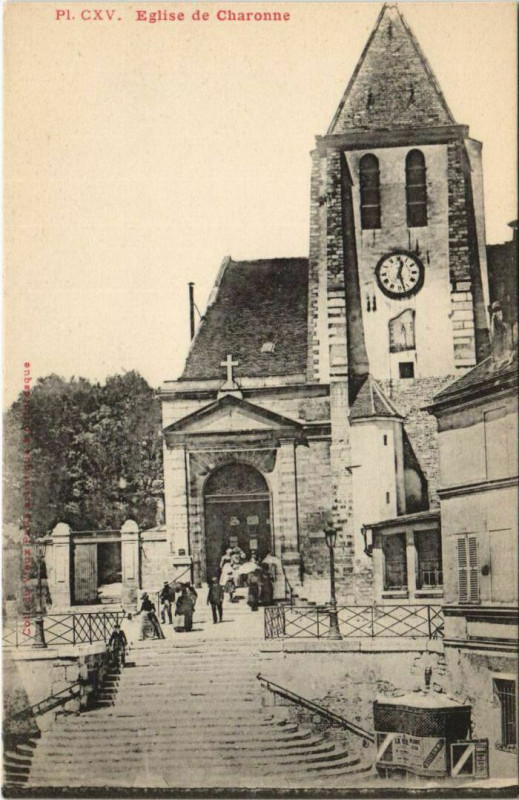 Carte postale ancienne Eglise de Charonne à Paris 20e