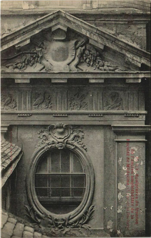 Carte postale ancienne Paris 5e 13, rue de la bucherie Faculté de Médecine à Paris 5e