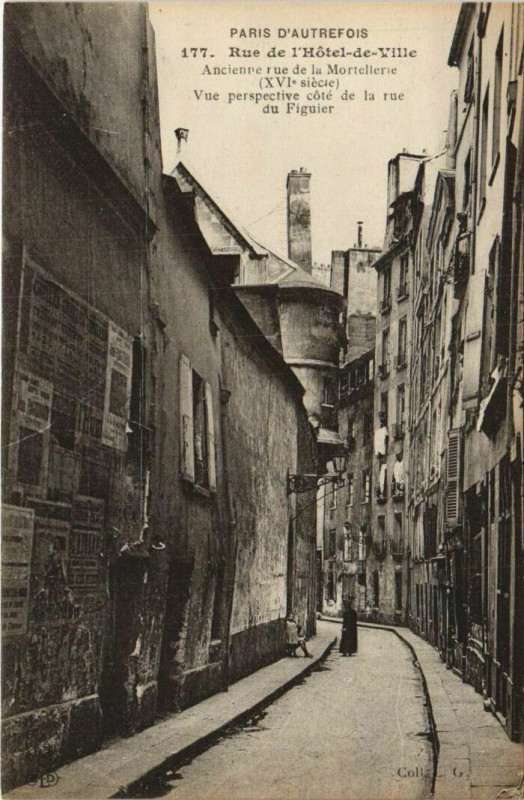 Carte postale ancienne Rue de l'Hôtel-de-Ville à Paris 4e