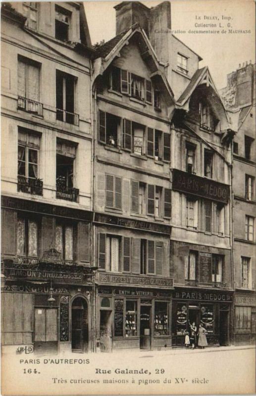 Carte postale ancienne Paris 5e 29, rue Galande à Paris 5e