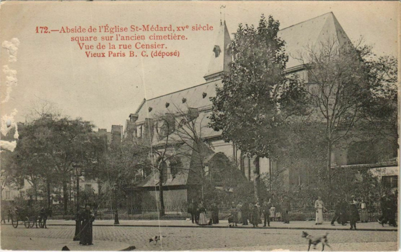Carte postale ancienne Paris 5e Eglise Saint-Médard à Paris 5e