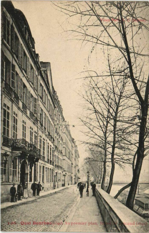 Carte postale ancienne Paris 4e Quai Bourbon Hotel de jascaud à Paris 4e