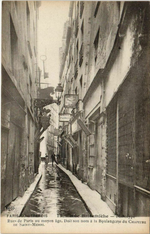 Carte postale ancienne Paris 4e Rue Brisemiche à Paris 4e