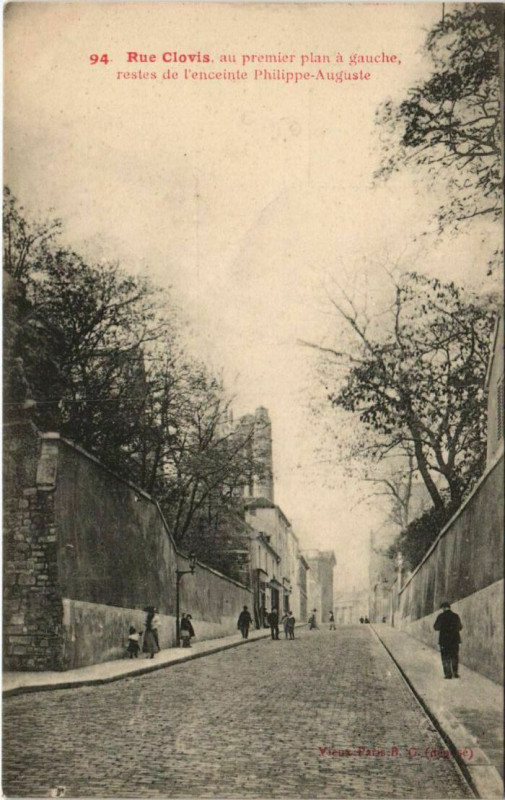 Carte postale ancienne Paris 5e Rue Clovis à Paris 5e