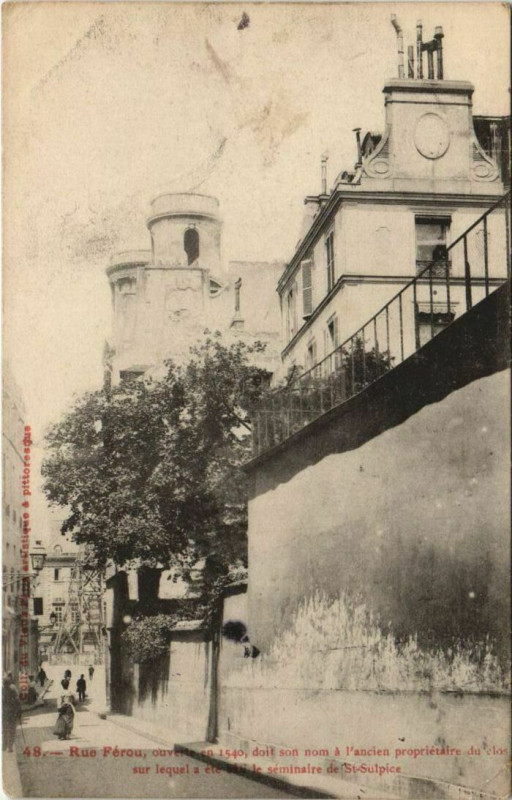 Carte postale ancienne Paris 6e Rue Férou à Paris 6e