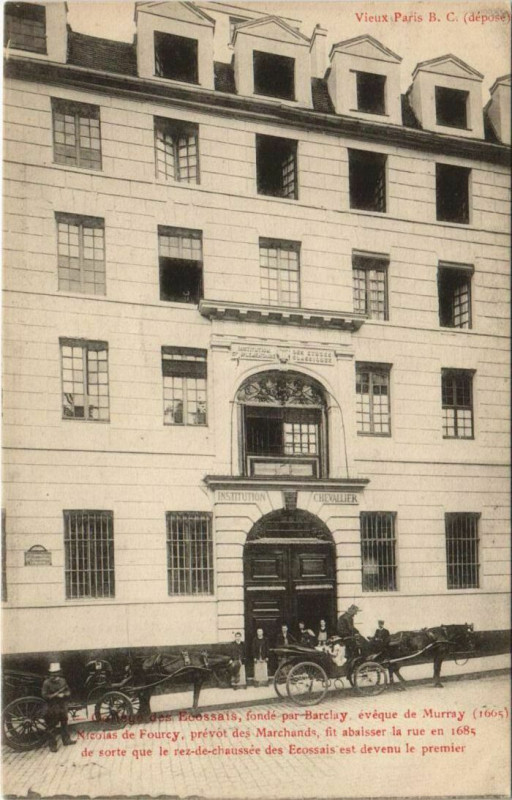 Carte postale ancienne Paris 5e College des Ecossais à Paris 5e