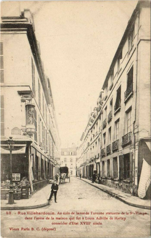 Carte postale ancienne Paris 3e Rue Villeharduin à Paris 3e