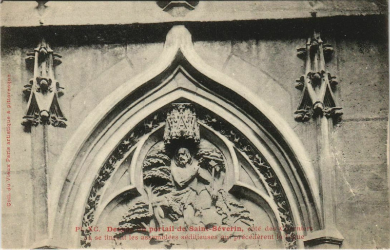 Carte postale ancienne Paris 5e Eglise Saint-Séverin à Paris 5e