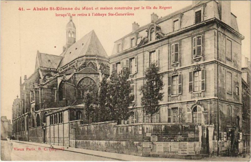 Carte postale ancienne Paris 5e Eglise Saint-Etienne-du-Mont Abside à Paris 5e