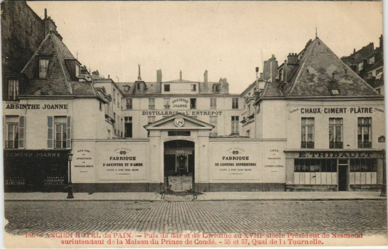 Carte postale ancienne Paris 5e 55, Quai de la Tournelle Ancien hotel du Pain à Paris 5e