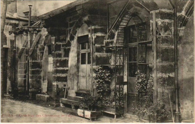 Carte postale ancienne Paris 5e Eglise Saint-Séverin Charniers à Paris 5e
