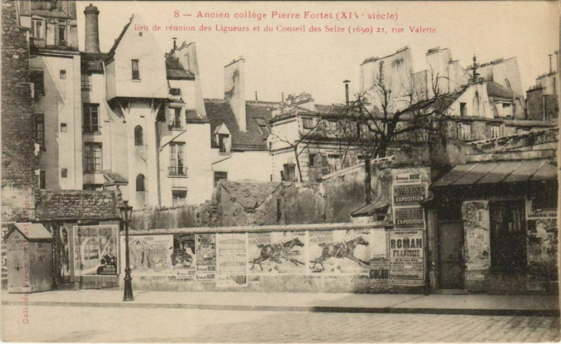 Carte postale ancienne Paris 5e 21, Rue Valette College Pierre Fortet à Paris 5e