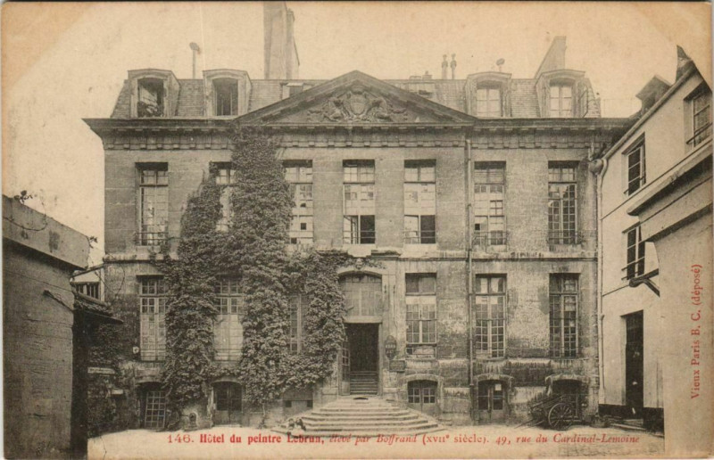 Carte postale ancienne Paris 5e 49, Rue du Cardinal-Lemoine hotel Lebrun à Paris 5e