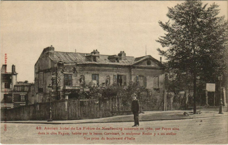 Carte postale ancienne Ancien hôtel de Le Prêtre de Neufbourg à Paris 13e