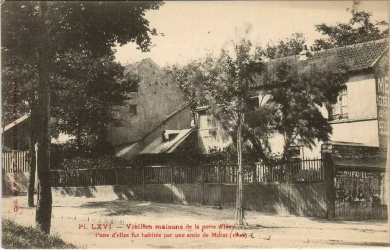 Carte postale ancienne Paris 13e Porte d'Ivry Vieilles maisons à Paris 13e