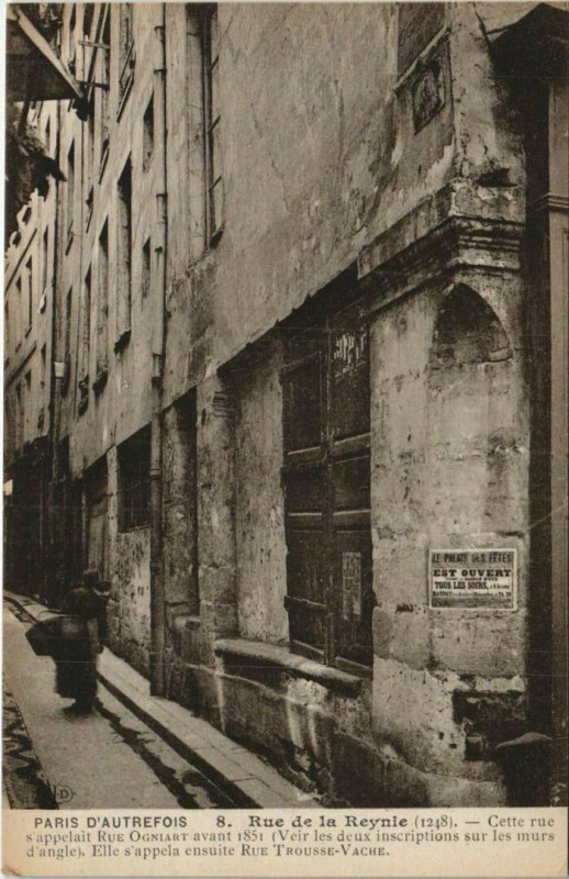 Carte postale ancienne Rue de la Reynie à Paris 4e
