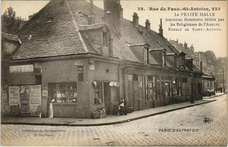 Carte postale ancienne La Petite Halle - Ancienne Boucherie à Paris 11e