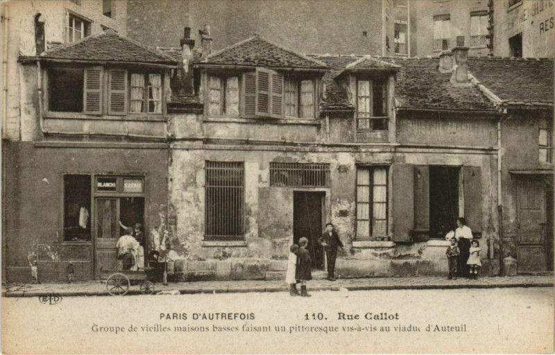 Carte postale ancienne Rue Callot à Paris 16e
